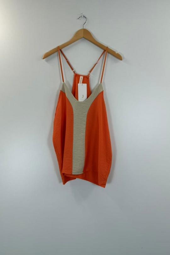 Débardeurs Femme Orange HD DIFFUSION 12290 Efashion Paris
