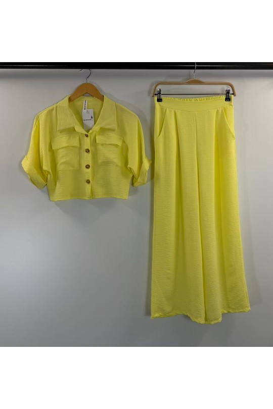 Ensembles Femme Jaune HD DIFFUSION E24036 Efashion Paris