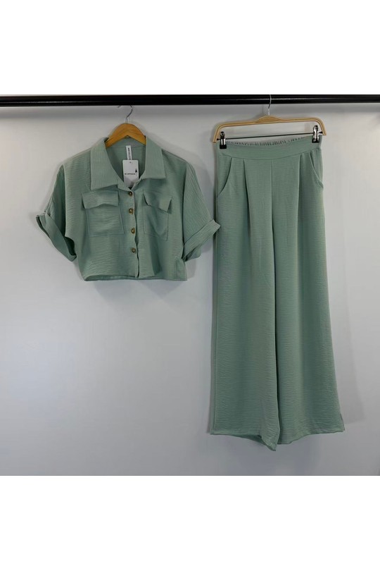 Ensembles Femme Jaune HD DIFFUSION E24036 Efashion Paris