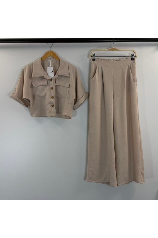 Ensembles Femme Jaune HD DIFFUSION E24036 Efashion Paris