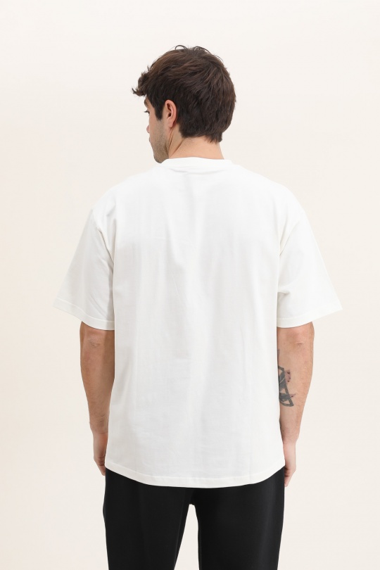 T-shirts Homme Ecru SYSTANDARD ME26 HEAVY LUXURY TEE ECRU Efashion Paris