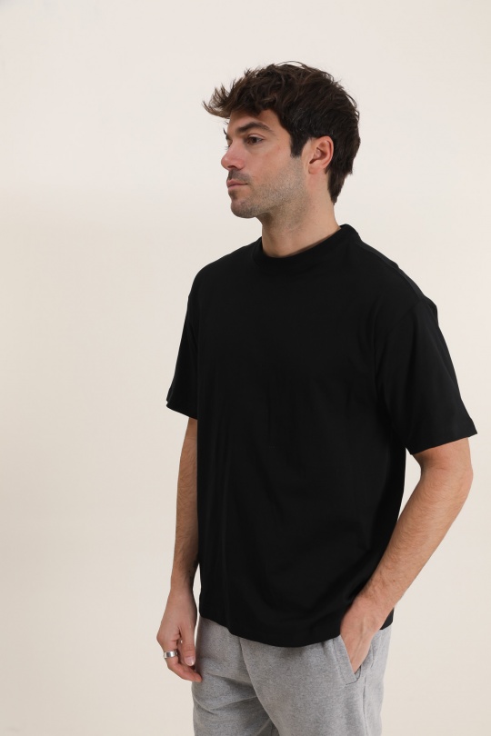 T-shirts Homme Noir SYSTANDARD ME22 REGULAR FIT TEE BLACK Efashion Paris