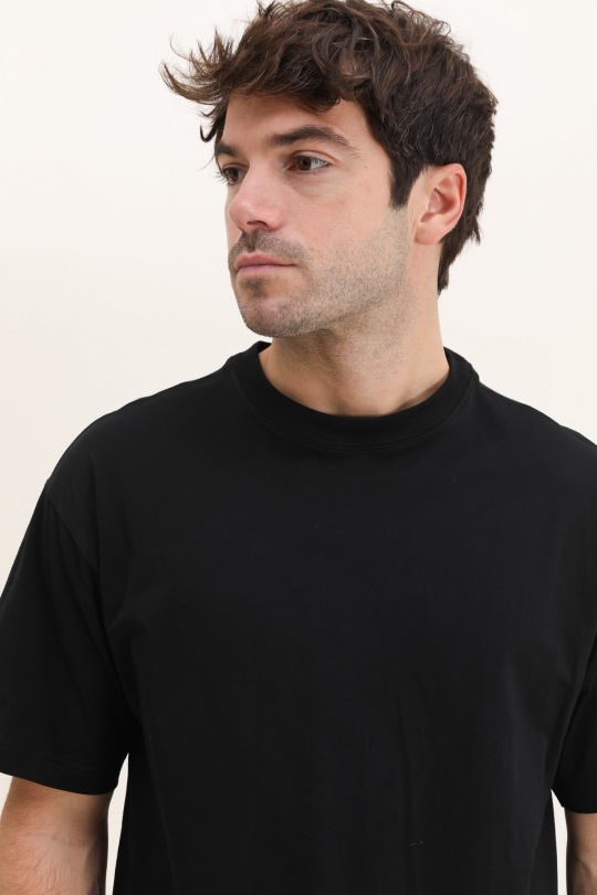 T-shirts Homme Noir SYSTANDARD ME22 REGULAR FIT TEE BLACK Efashion Paris