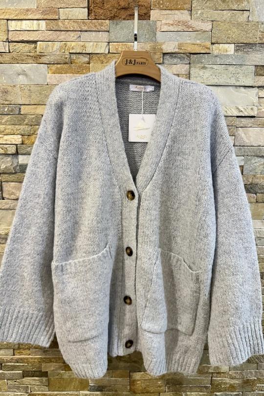 Cardigan Donna Burgundy AFINITY AP140 ECRU Efashion Paris