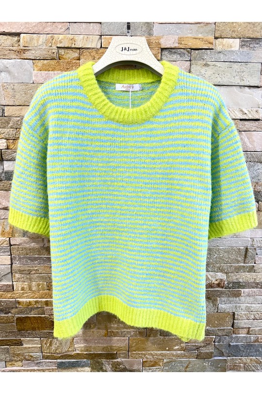 Pulls Femme jaune/rose AFINITY AP176 unit Efashion Paris