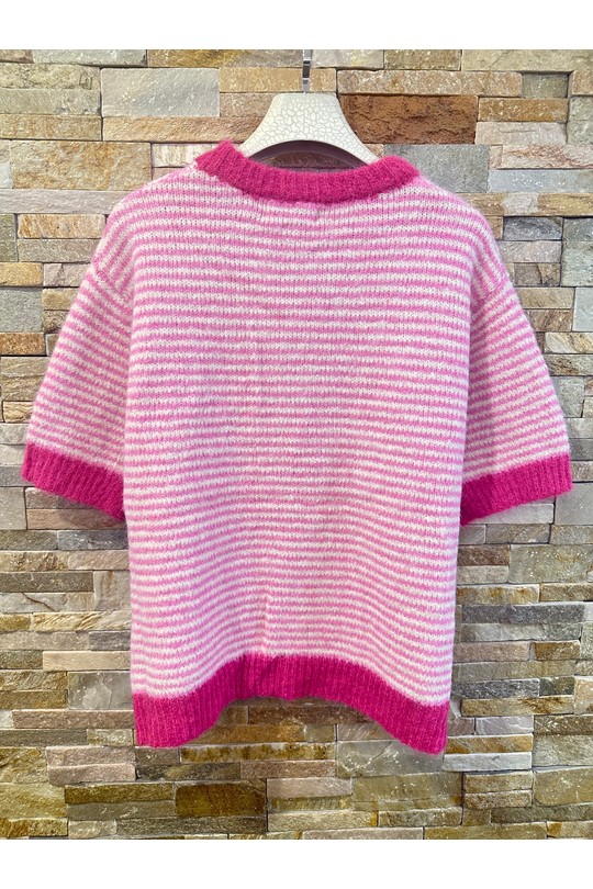 Pulls Femme jaune/rose AFINITY AP176 unit Efashion Paris