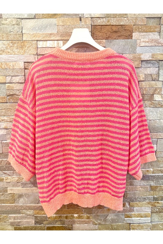 Tops Femme Fuschia/bleu AFINITY AP183 Unit Efashion Paris