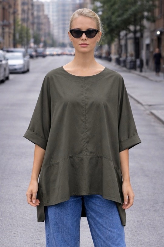 Tunics Women Fushia AFINITY 6660 COTON Efashion Paris