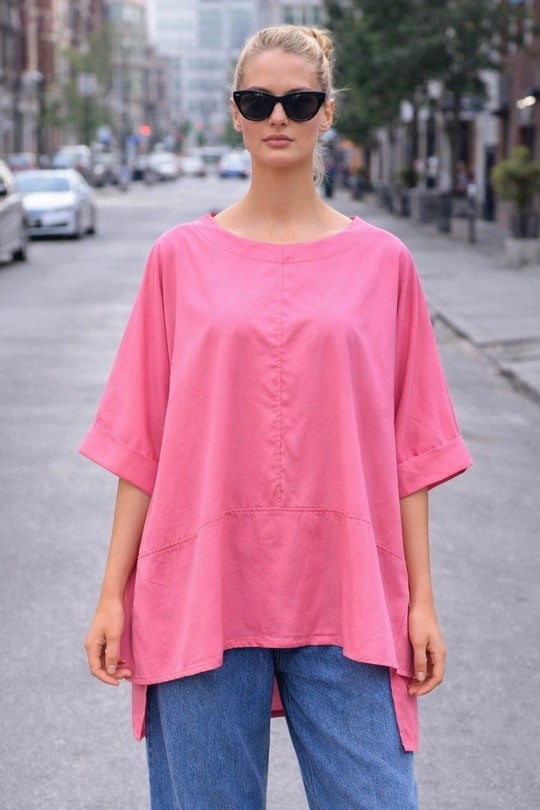 Tunics Women Fushia AFINITY 6660 COTON Efashion Paris