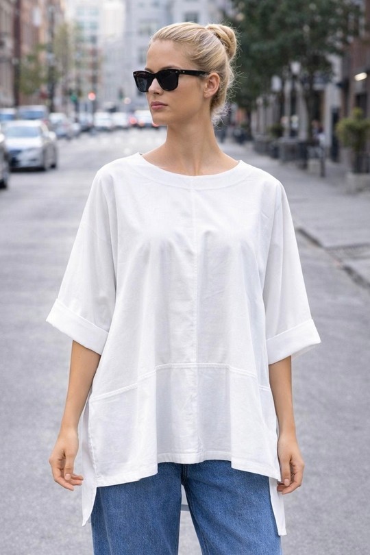 Tunics Women Fushia AFINITY 6660 COTON Efashion Paris