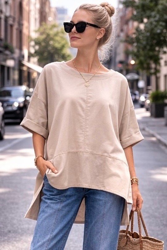 Tunics Women Fushia AFINITY 6660 COTON Efashion Paris