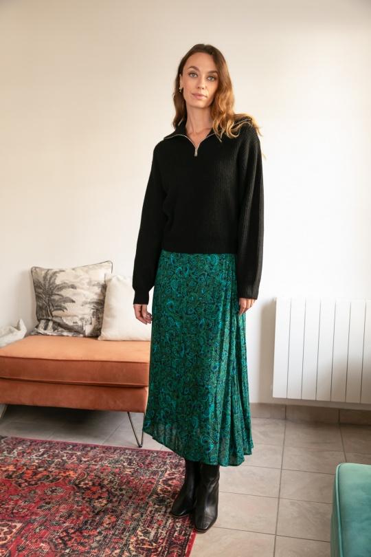 Faldas Mujer Green Calie Paris AM23-2006 JUPE JORDIE Efashion Paris