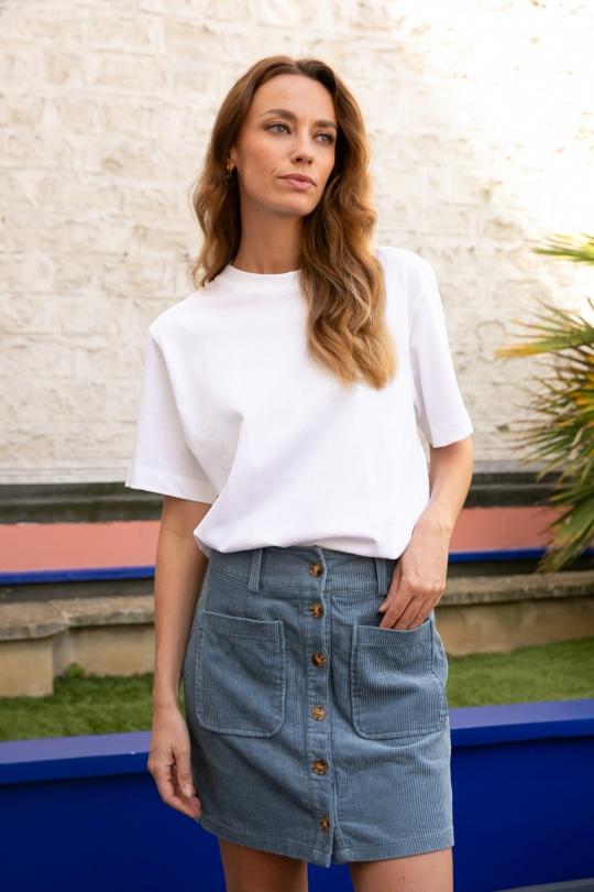 Faldas Mujer Blue Calie Paris NO23-5007 JUPE JERRY Efashion Paris