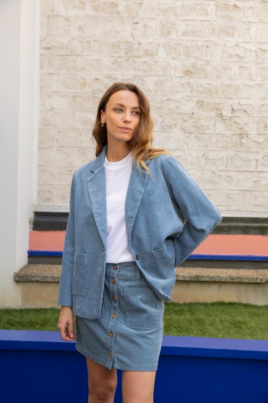 Faldas Mujer Blue Calie Paris NO23-5007 JUPE JERRY Efashion Paris