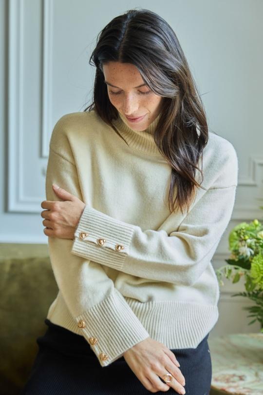 Pulls Femme Beige Calie Paris KW24-5002 PULL MAGNOLIA Efashion Paris