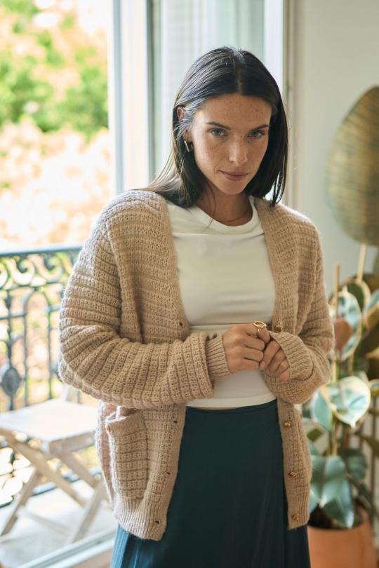 Gilets Femme Bleu electrique Calie Paris KW24-5003 GILET MAELANE Efashion Paris