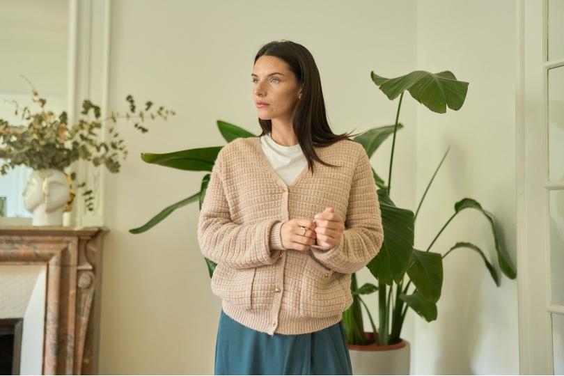 Gilets Femme Bleu electrique Calie Paris KW24-5003 GILET MAELANE Efashion Paris