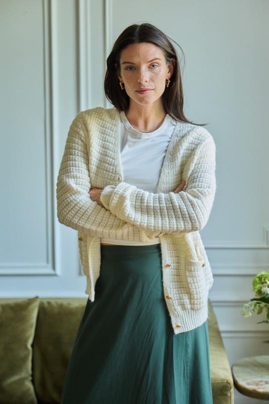 Gilets Femme Bleu electrique Calie Paris KW24-5003 GILET MAELANE Efashion Paris