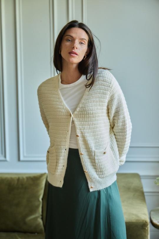 Gilets Femme Bleu electrique Calie Paris KW24-5003 GILET MAELANE Efashion Paris