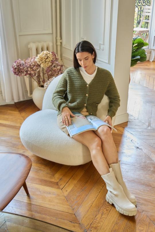 Gilets Femme Bleu electrique Calie Paris KW24-5003 GILET MAELANE Efashion Paris