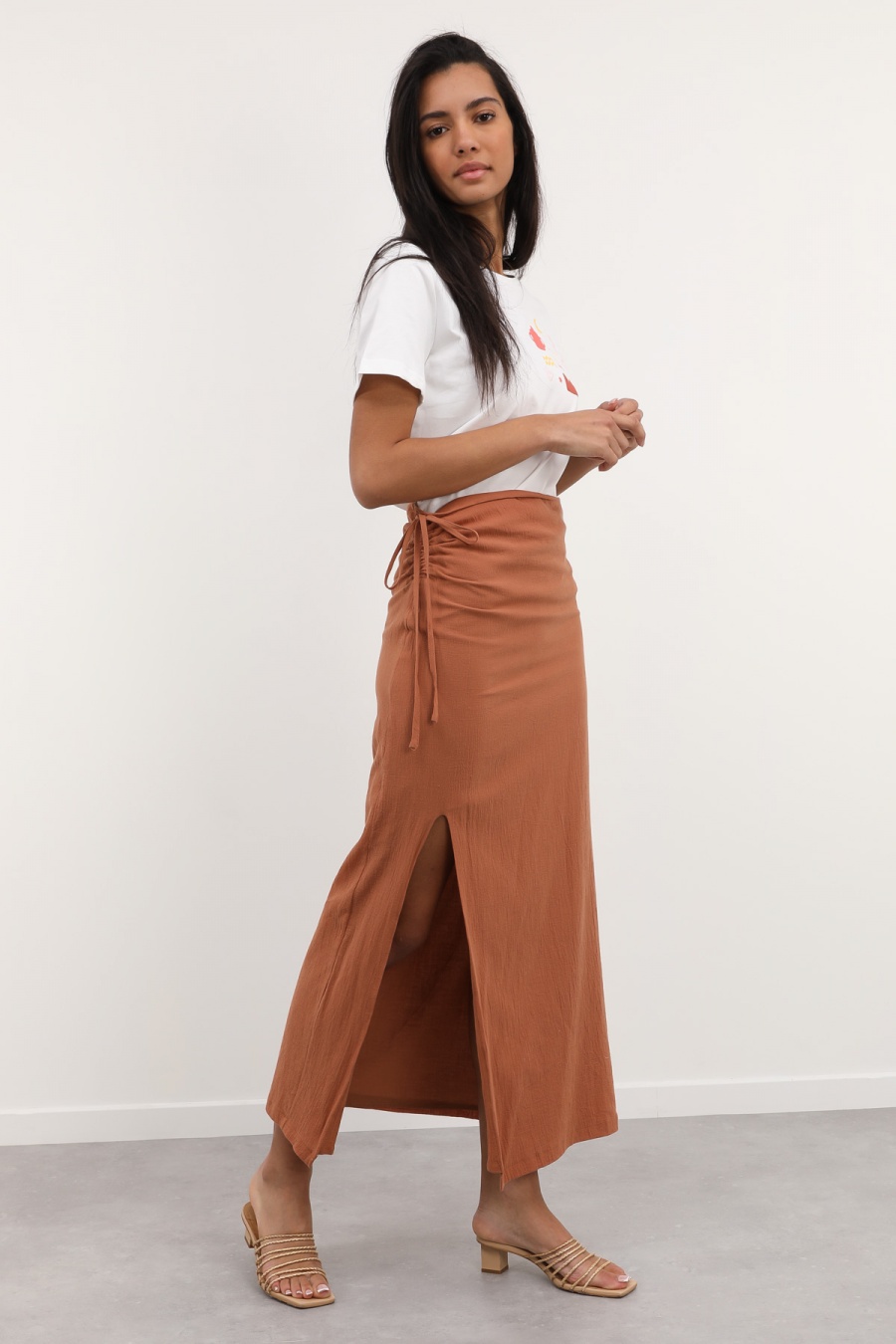 Jupes Femme Caramel Calie Paris PS24-1030 JUPE JEROMINE #c Efashion Paris