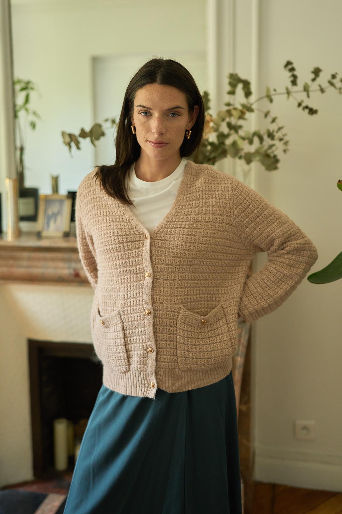 Gilets Femme Bleu electrique Calie Paris KW24-5003 GILET MAELANE #c Efashion Paris