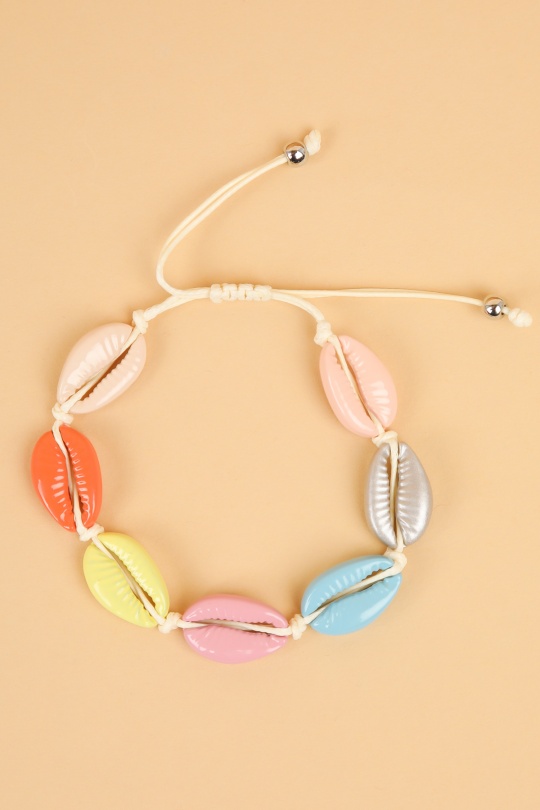 Bracelets Accessoires Bleu LOLO & YAYA BR-COQUILLAGE-EMAIL Efashion Paris