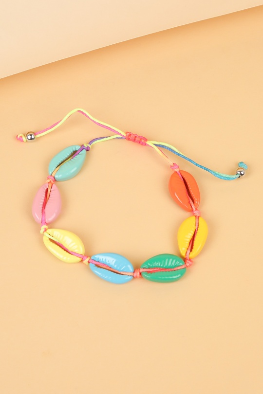 Bracelets Accessoires Bleu LOLO & YAYA BR-COQUILLAGE-EMAIL Efashion Paris