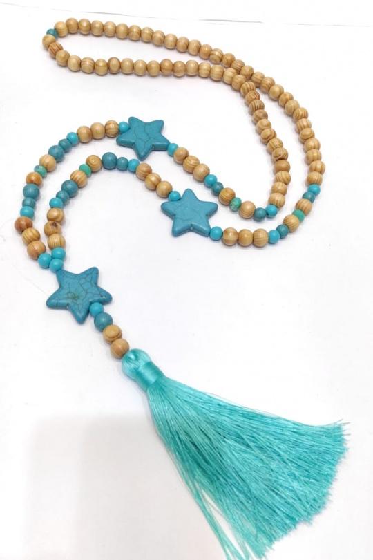 Colliers Accessoires Bleu canard LOLO & YAYA 28179 Efashion Paris