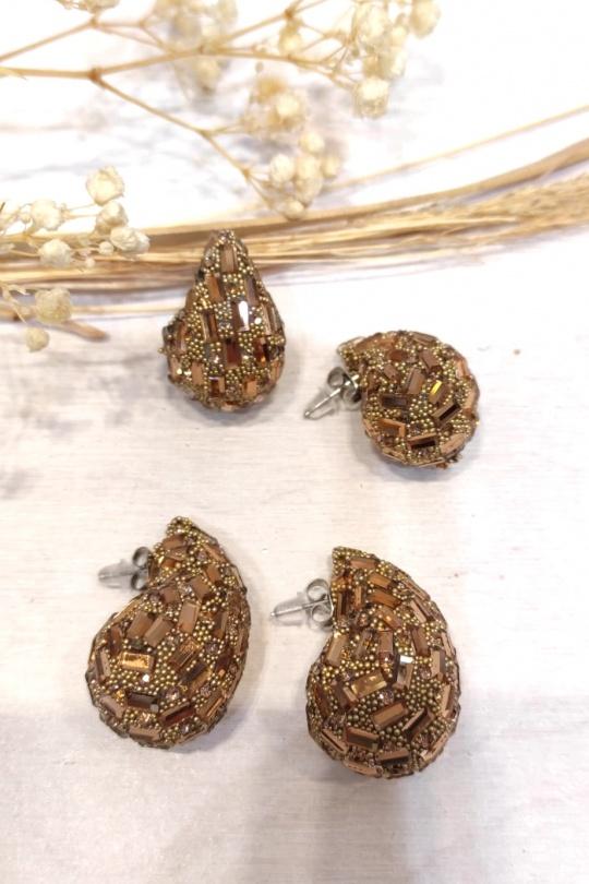 Boucles d'oreilles Accessoires Marron LOLO & YAYA 44548 Efashion Paris