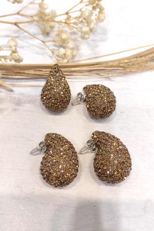 Boucles d'oreilles Accessoires Marron LOLO & YAYA 44548 Efashion Paris