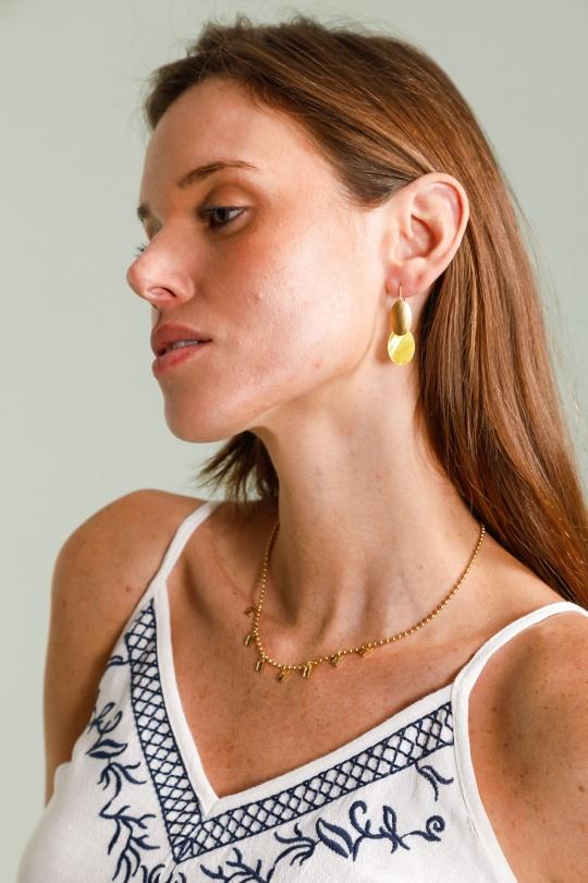 Boucles d'oreilles Accessoires Jaune LOLO & YAYA 45220 Efashion Paris