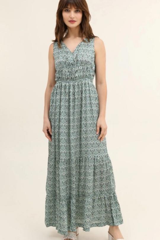 Maxi dresses Women Green (Maxmila) ROBE LONGUE DÉCONTRACTÉE RENES À MOTIFS FLORAUX  Efashion Paris