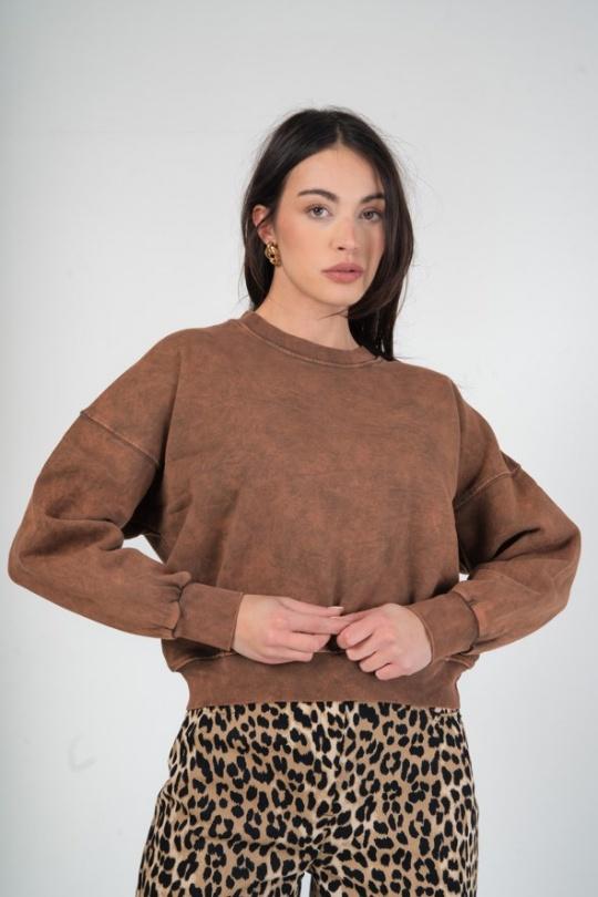 Sweats Women Dark brown (Maxmila) SWET PULL CORNER PULL CONFORT ET DÉCONTRACTÉ Efashion Paris