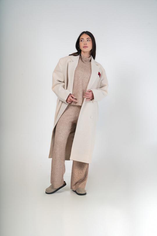 Cappotti Donna Beige (Maxmila) MANTEAU LONG PATO AVEC IMPRIMÉS ET PATCH  Efashion Paris