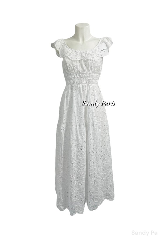 Robes longues Femme Blanc SANDY PARIS 88526 Efashion Paris