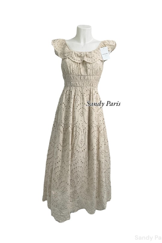 Robes longues Femme Blanc SANDY PARIS 88526 Efashion Paris