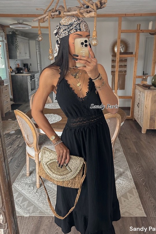 Maxi dresses Women Black SANDY PARIS 88573 Efashion Paris