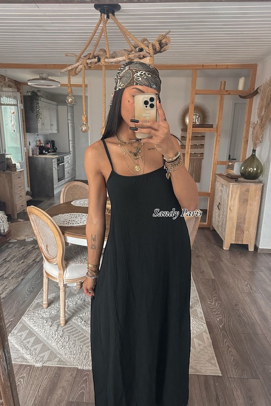 Robes longues Femme Noir SANDY PARIS 1025 Efashion Paris
