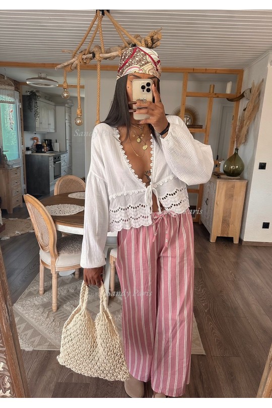 Tops Femme Blanc SANDY PARIS 1230 Efashion Paris