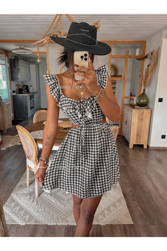 Robes courtes Femme Noir SANDY PARIS 1262 Efashion Paris