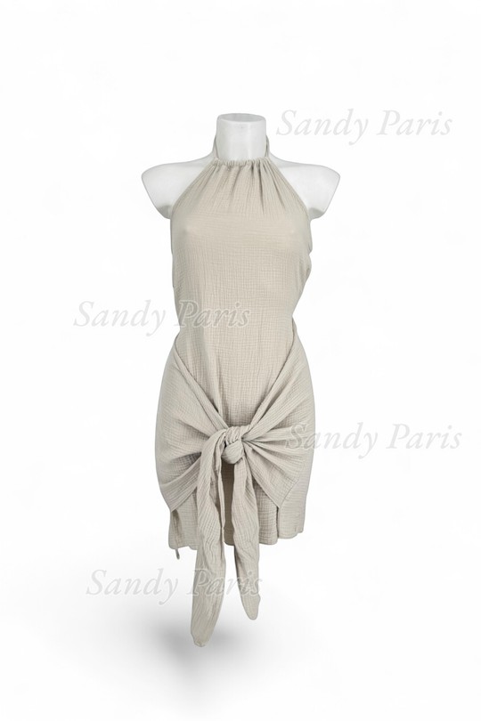 Robes courtes Femme Crème SANDY PARIS 1406 Efashion Paris