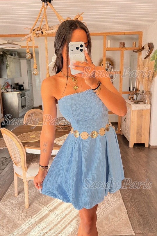 Robes courtes Femme Jaune clair SANDY PARIS 26055 Efashion Paris