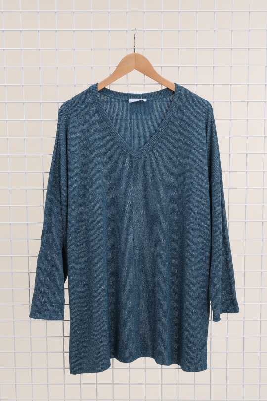 Jumpers Women Peacock blue Danny 3195A Efashion Paris