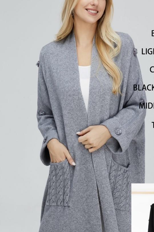 Cardigan Donna Grey Danny T449A Efashion Paris