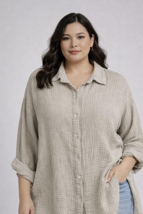 Shirts & blouses  Women Beige Danny 23318 Efashion Paris