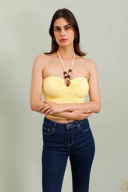 Tops Femme Jaune Van Der Rock VD1884 Efashion Paris