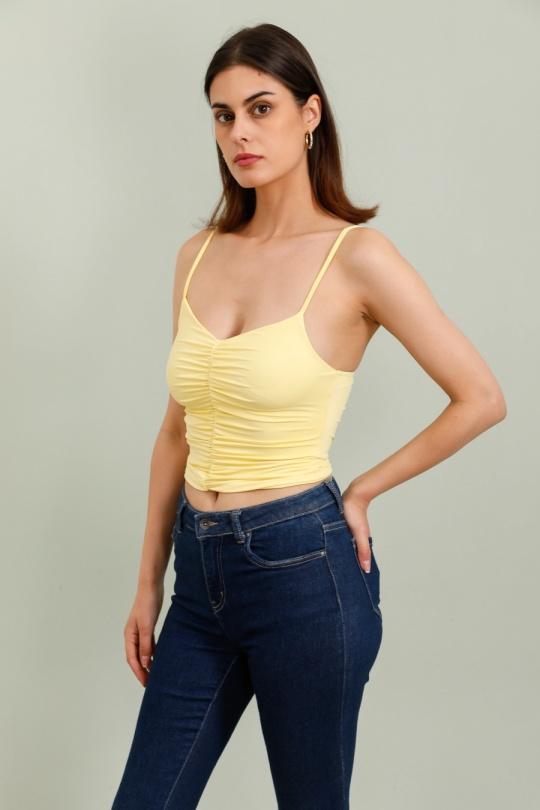 Débardeurs Femme Jaune Van Der Rock LS11454 Efashion Paris