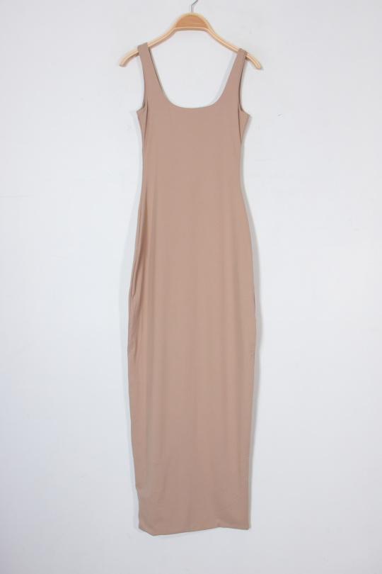 Robes longues Femme Beige Van Der Rock VD2088 Efashion Paris