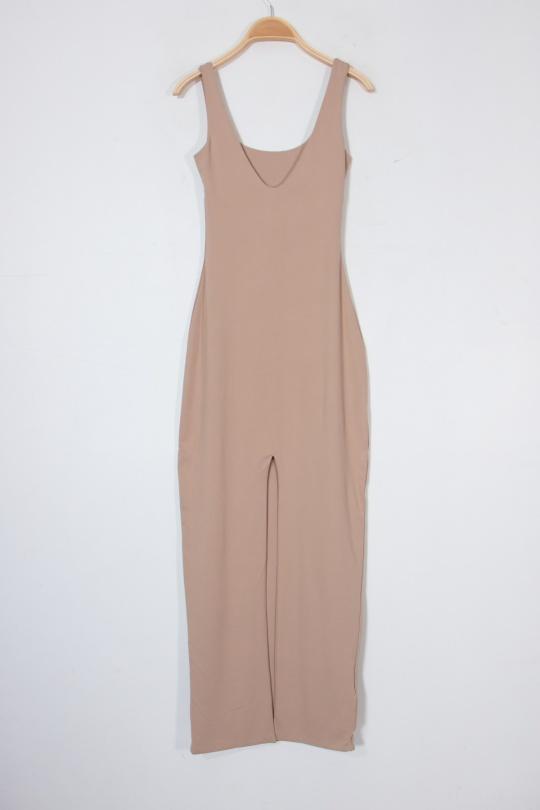 Robes longues Femme Beige Van Der Rock VD2088 Efashion Paris